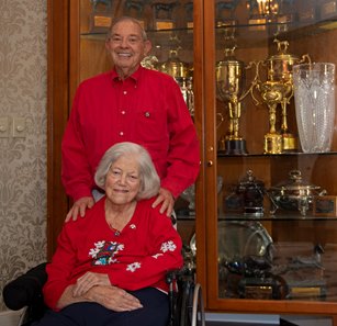 Ken and Sarah Ramsey at their farm in Kentucky