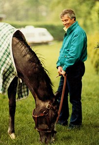 D. Wayne Lukas with 1988 Kentucky Derby winner Winning Colors