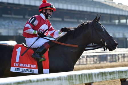 Instilled Regard after winning the Manhattan Stakes at Belmont Park