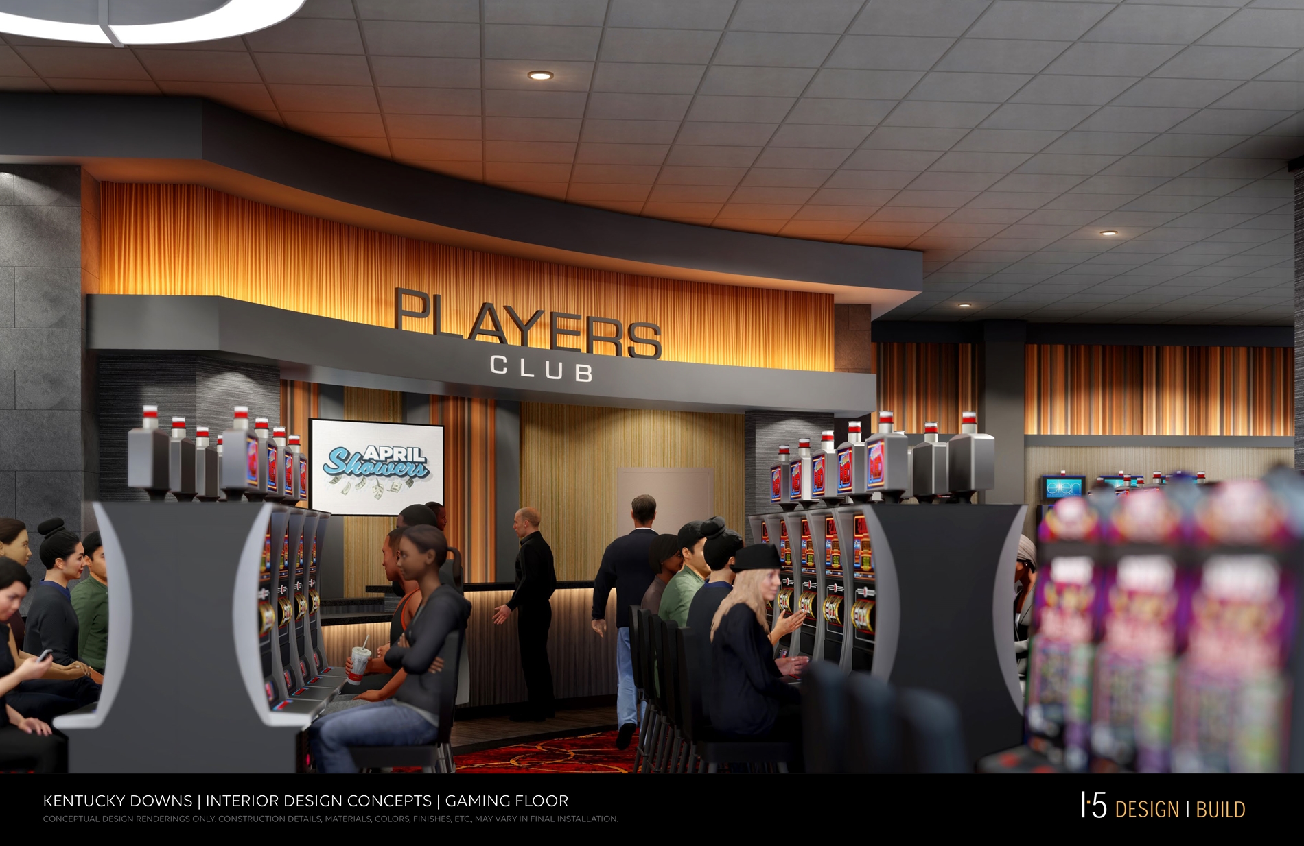 Artist's rendering of historical horse racing games at Kentucky Downs