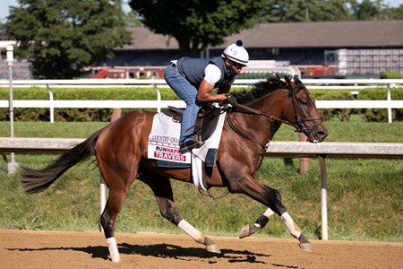 Country Grammer trains July 30 at Saratoga Race Course