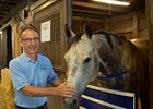 Caption: Remi Bellocq with Monacle
BCTC equine school and NARA in Lexington, Ky., and Thoroughbred Training Center, on July 6, 2020 BCTC in Lexington, KY. 