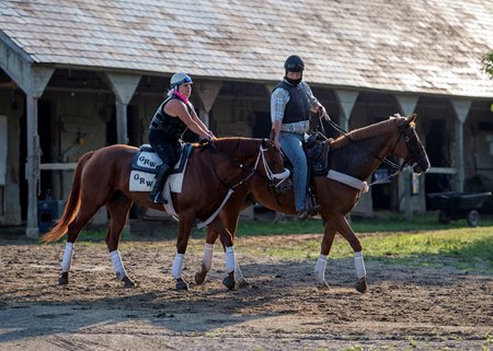 Cindy Hutter and George Weaver at Saratoga Race Course 