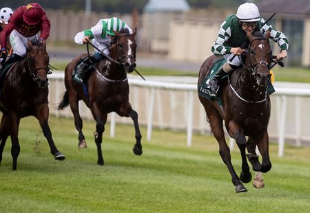 Lucky Vega finishes 3 1/2 lengths ahead in the Pheonix Stakes at the Curragh