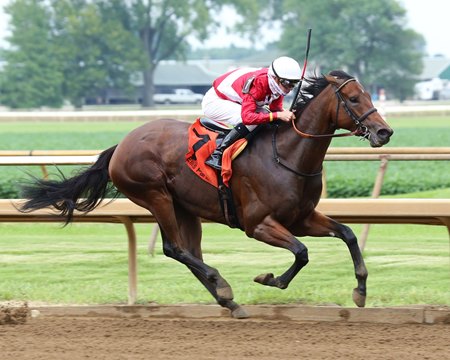 Lady Kate wires the Groupie Doll Stakes at Ellis Park
