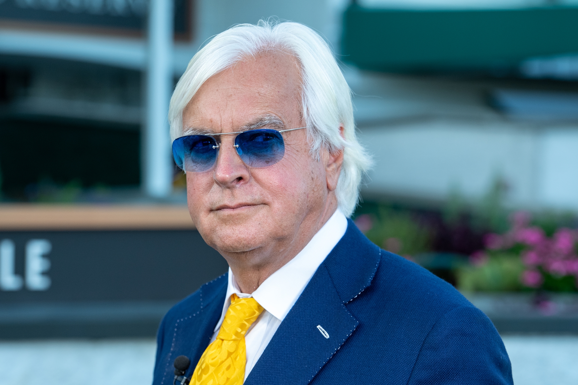 bob baffert blue sunglasses