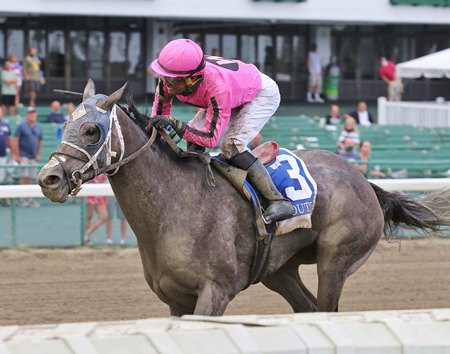Bronx Beauty repeats in the 2020 Regret Stakes at Monmouth Park