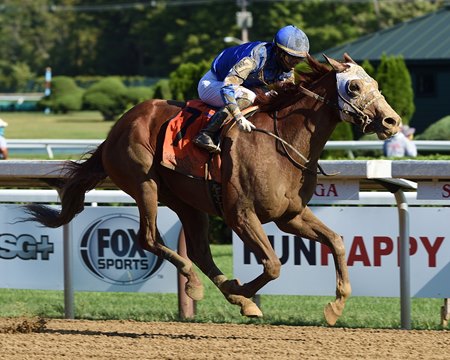 Mystic Guide wins the Jim Dandy Stakes at Saratoga Race Course