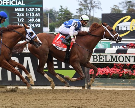 Happy Saver wins the Jockey Club Gold Cup at Belmont Park