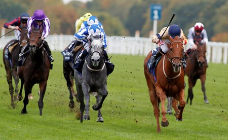 Glen Shiel wins the British Champions Sprint Stakes at Ascot Racecourse