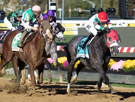 Miss Marissa holds off Bonny South to win the Black-Eyed Susan Stakes at Pimlico Race Course
