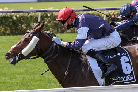 Twilight Payment wins the 2020 Melbourne Cup at Flemington Racecourse