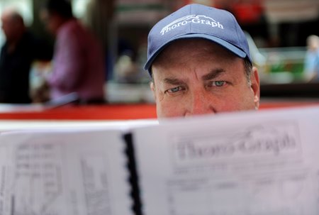 Thoro-Graph editor Jerry Brown at Saratoga Race Course