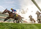 2/27/2021  -  Jus Lively with jockey Adam Beschizza aboard captures the 41st running of the Dixie Poker Ace Stakes at Fair Grounds.  Hodges Photography / Lou Hodges, Jr.