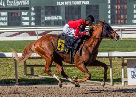 O Besos wins an allowance race at Fair Grounds Race Course 