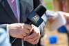 NBC microphone at Churchill Downs on April 30, 2021.