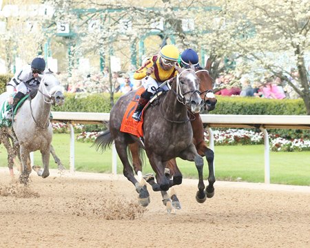 Pauline's Pearl wins the Fantasy Stakes at Oaklawn Park