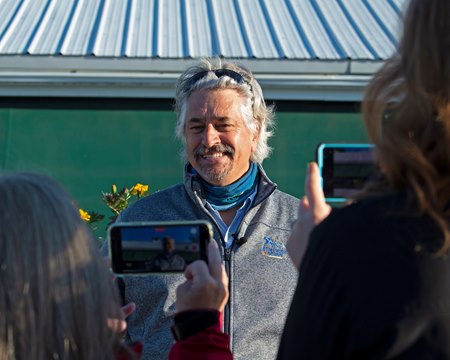 Trainer Steve Asmussen at Pimlico Race Course