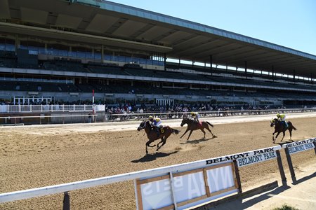 Racing at Belmont Park