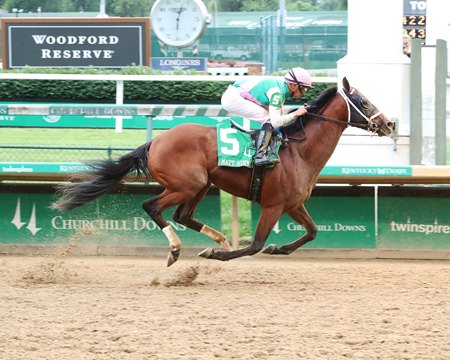 Fulsome wins the 2021 Matt Winn Stakes at Churchill Downs.