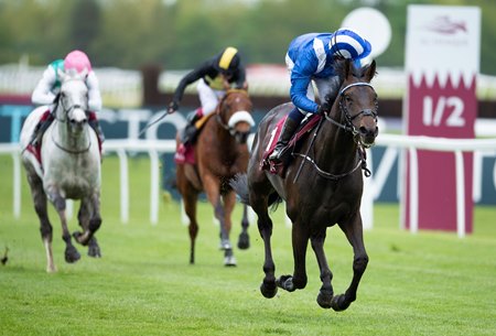 Al Aasy wins the Ashton Park Stakes at Newbury Racecourse
