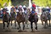 Medina Spirit with John R. Velazquez up, (8) wins the 147th running of the Kentucky Derby at Churchill Downs in Louisville, Ky., Saturday, May 1, 2021. 