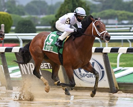 Sainthood wins the Pennine Ridge Stakes at Belmont Park