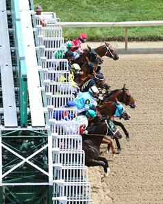 Horses leave the gate at Churchill Downs