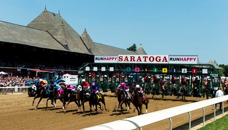 Racing at Saratoga Race Course