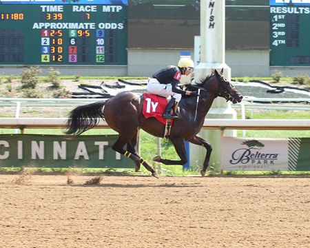 Corner Office wins the Hoover Stakes at Belterra Park