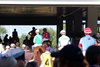 Mandaloun with Florent Geroux leaving the paddock prior to winning the 54th Running of the Haskell Invitational (GI) at Monmouth Park on July 17, 2021. Photo By: Chad B. Harmon