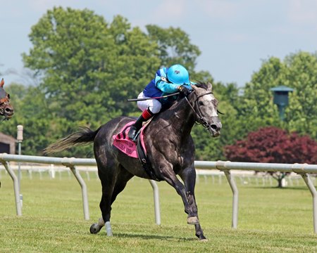 Dalika wins the Robert G. Dick Memorial Stakes at Delaware Park