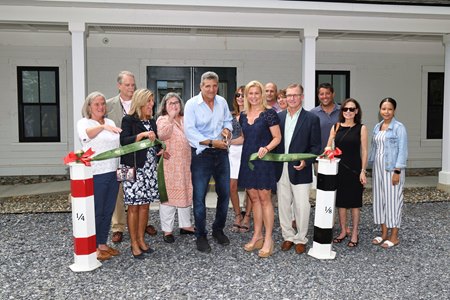 A past ribbon-cutting ceremony at Faith’s House, part of the Belmont Childcare Association at Saratoga Race Course