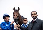 Sheikh Mohammed with Pinatubo after the Dewhurst Stakes Newmarket 12.10.19