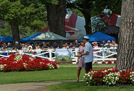 The paddock at Saratoga Race Course