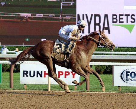 Americanrevolution wins the Albany Stakes at Saratoga Race Course