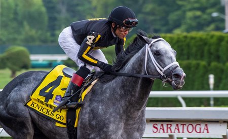Knicks Go wins the Whitney Stakes at Saratoga under Joel Rosario