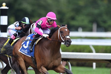 Lone Rock wins the 2021 Birdstone Stakes at Saratoga Race Course