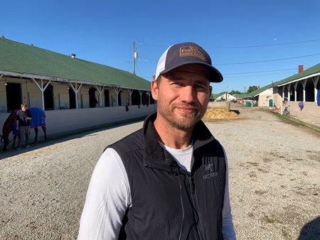 Trainer Whit Beckman at Churchill Downs