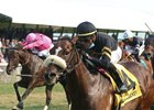 Gear Jockey wins the FanDuel Turf Sprint Stakes Saturday, September 11, 2021 at Kentucky Downs