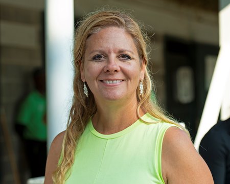 Machmer Hall's Carrie Brogden at the September Yearling Sale at Keeneland