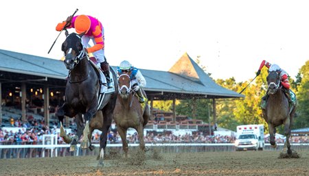Max Player wins the Jockey Club Gold Cup Stakes at Saratoga Race Course