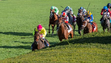 Shantisara captures the 2021 Queen Elizabeth II Challenge Cup at Keeneland Racecourse