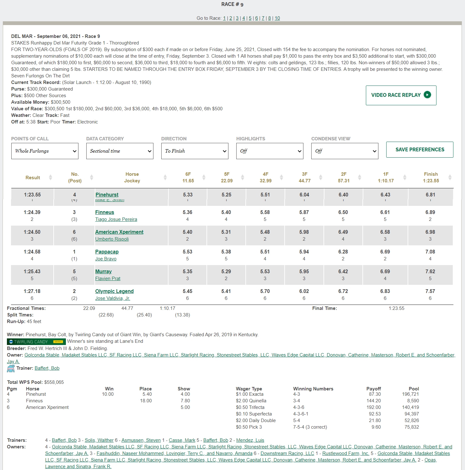 Equibase Adds Results Charts Featuring GPS Data - TrueNicks.com