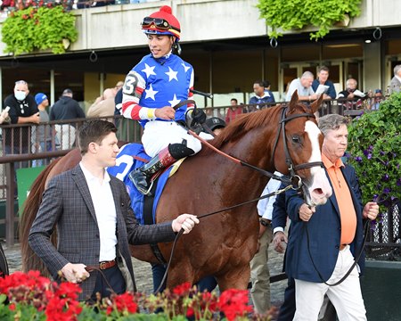 Jack Christopher after winning the Champagne Stakes at Belmont Park