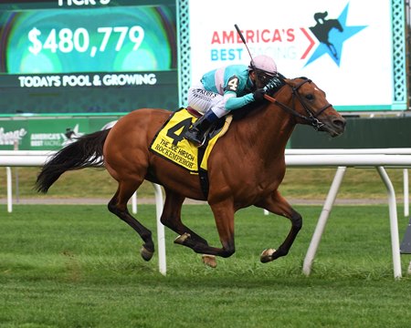 Rockemperor wins the Joe Hirsch Turf Classic Stakes at Belmont Park