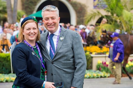 Kathy and Tony Lacy at the 2021 Breeders' Cup at Del Mar