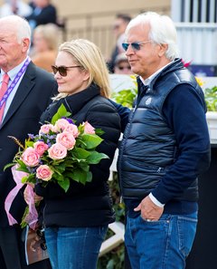 Jill and Bob Baffert in 2021 at Del Mar