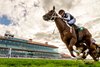 12/26/2021  -  Just Might and jockey Colby Hernandez go gate to wire to win the 16th running of the $75,000 Richard R. Scherer Memorial Stakes at Fair Grounds