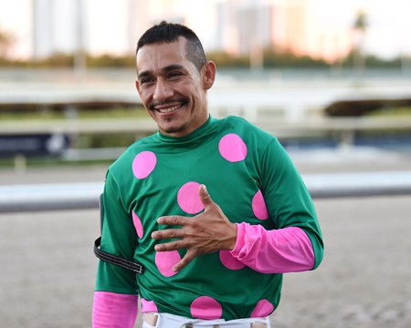 Paco Lopez after winning five races Dec. 4 at Gulfstream Park
